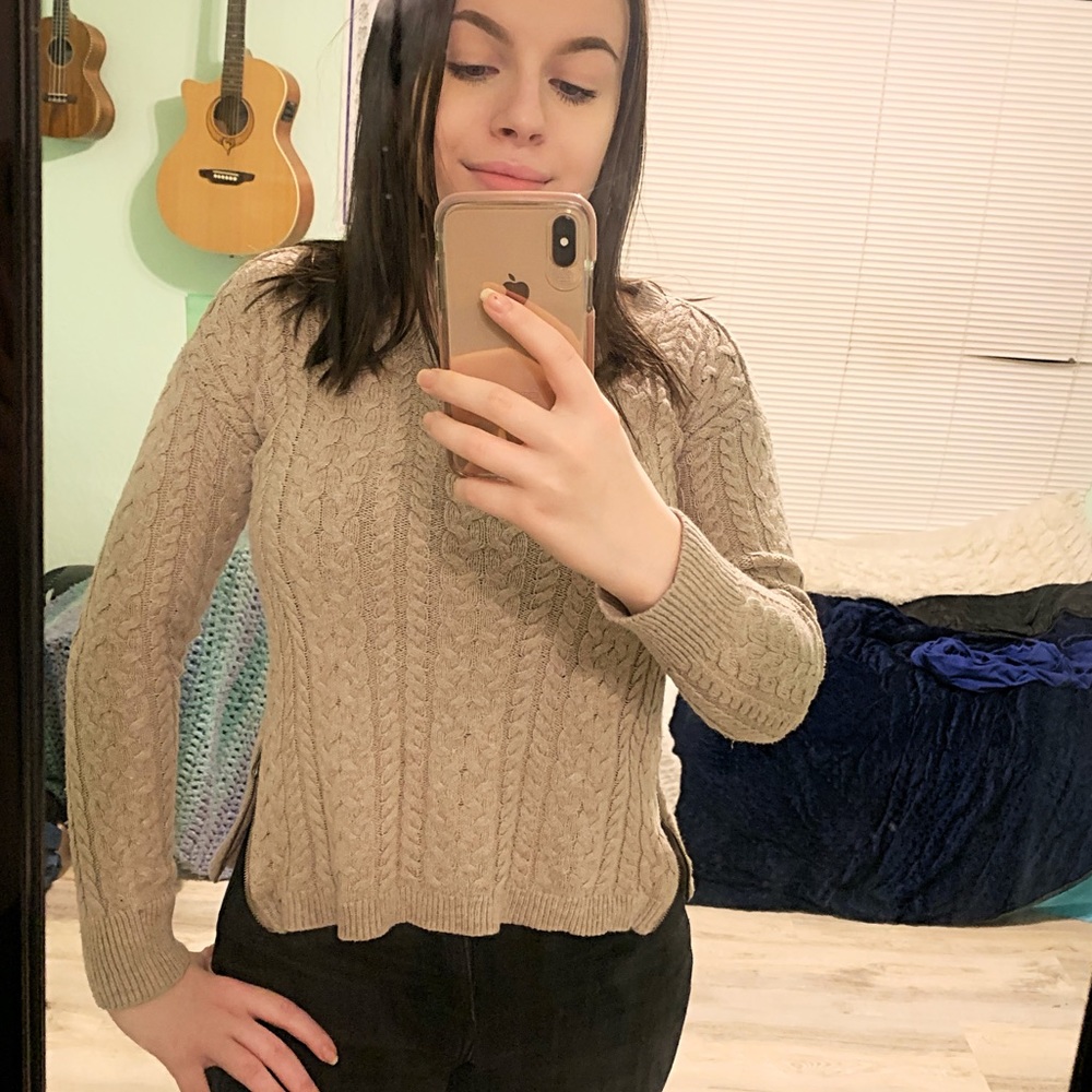 Tan American eagle sweater